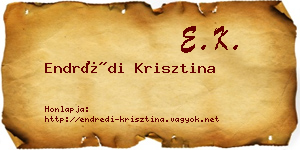 Endrédi Krisztina névjegykártya
